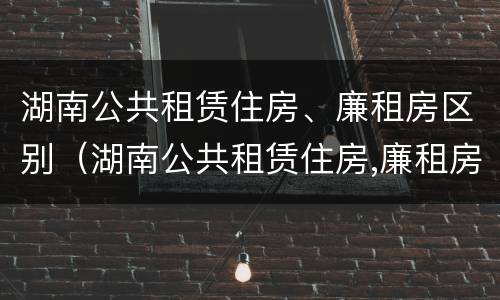 湖南公共租赁住房、廉租房区别（湖南公共租赁住房,廉租房区别是什么）
