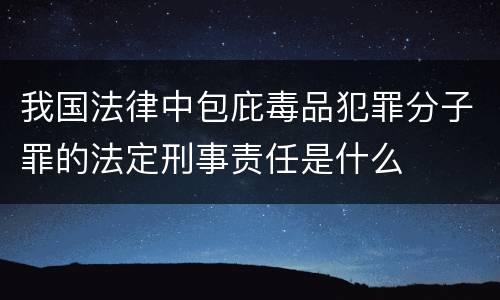我国法律中包庇毒品犯罪分子罪的法定刑事责任是什么