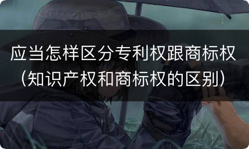 应当怎样区分专利权跟商标权（知识产权和商标权的区别）