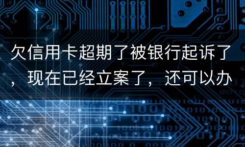 欠信用卡超期了被银行起诉了，现在已经立案了，还可以办分期还款吗