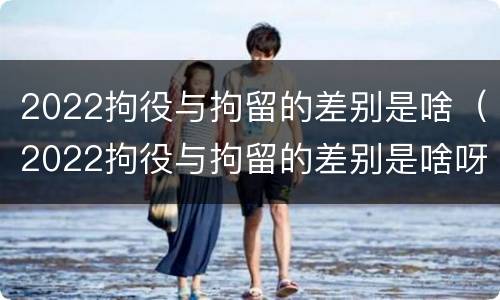 2022拘役与拘留的差别是啥（2022拘役与拘留的差别是啥呀）