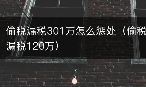 偷税漏税301万怎么惩处（偷税漏税120万）