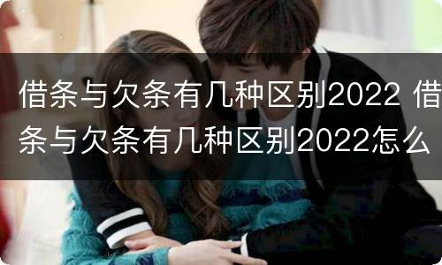 借条与欠条有几种区别2022 借条与欠条有几种区别2022怎么写