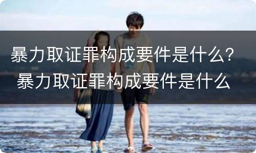 暴力取证罪构成要件是什么？ 暴力取证罪构成要件是什么