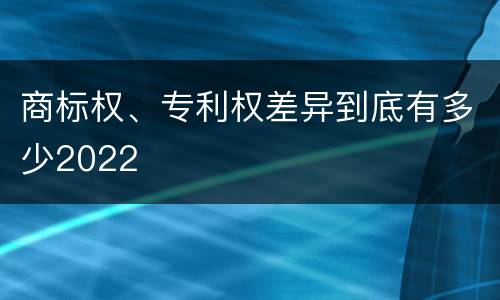商标权、专利权差异到底有多少2022