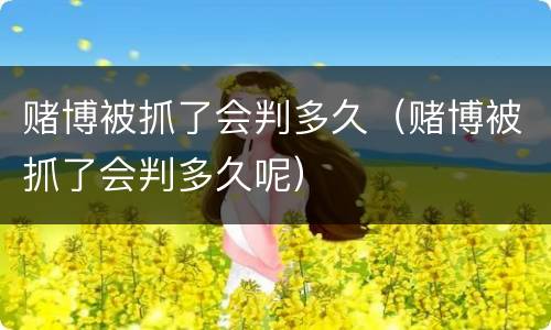 赌博被抓了会判多久（赌博被抓了会判多久呢）