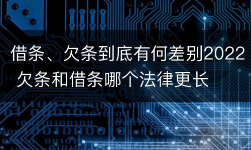 借条、欠条到底有何差别2022 欠条和借条哪个法律更长