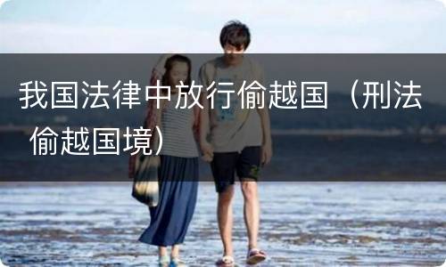 我国法律中放行偷越国（刑法 偷越国境）
