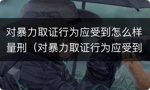 对暴力取证行为应受到怎么样量刑（对暴力取证行为应受到怎么样量刑的处罚）