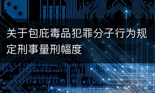 关于包庇毒品犯罪分子行为规定刑事量刑幅度
