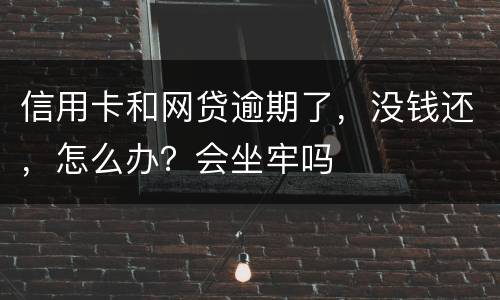 信用卡和网贷逾期了，没钱还，怎么办？会坐牢吗