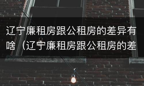 辽宁廉租房跟公租房的差异有啥（辽宁廉租房跟公租房的差异有啥区别）