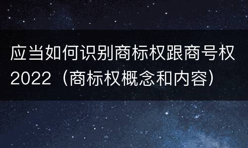 应当如何识别商标权跟商号权2022（商标权概念和内容）