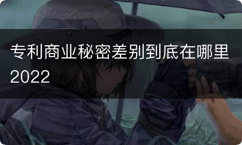 专利商业秘密差别到底在哪里2022