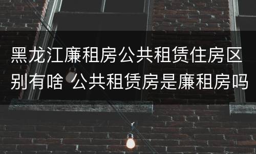 黑龙江廉租房公共租赁住房区别有啥 公共租赁房是廉租房吗