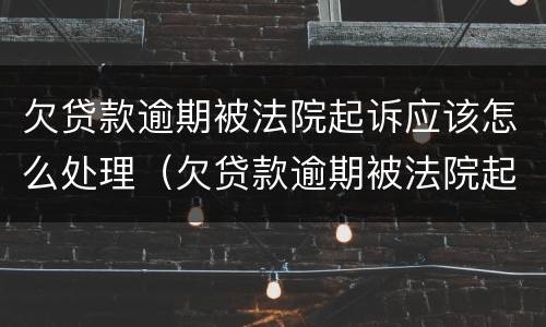 欠贷款逾期被法院起诉应该怎么处理（欠贷款逾期被法院起诉应该怎么处理呢）