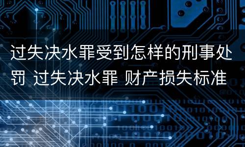 过失决水罪受到怎样的刑事处罚 过失决水罪 财产损失标准