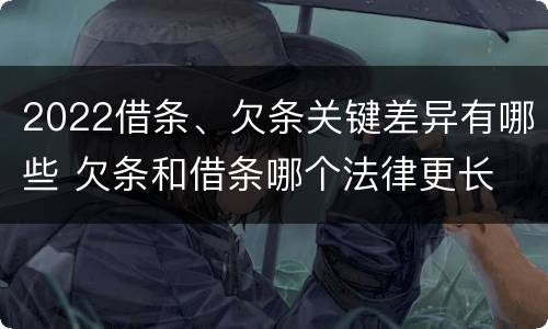 2022借条、欠条关键差异有哪些 欠条和借条哪个法律更长