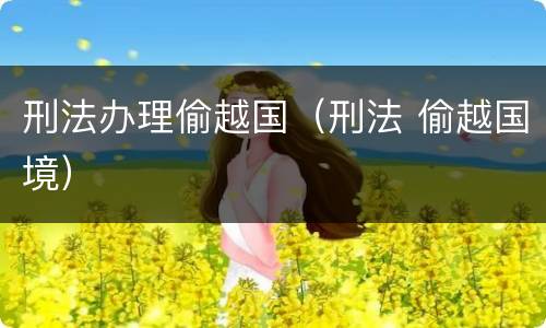 刑法办理偷越国（刑法 偷越国境）