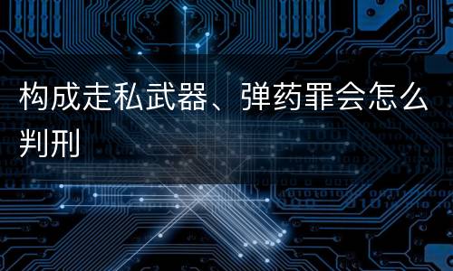 构成走私武器、弹药罪会怎么判刑