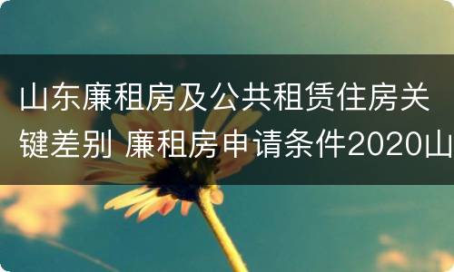 山东廉租房及公共租赁住房关键差别 廉租房申请条件2020山东
