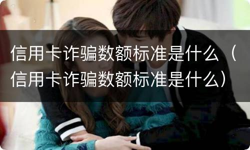 信用卡诈骗数额标准是什么（信用卡诈骗数额标准是什么）