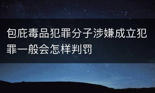 包庇毒品犯罪分子涉嫌成立犯罪一般会怎样判罚