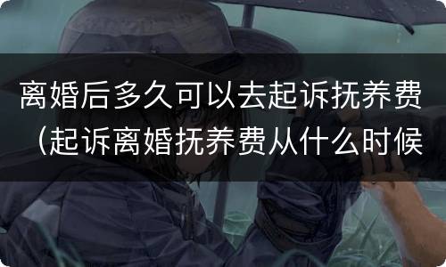 离婚后多久可以去起诉抚养费（起诉离婚抚养费从什么时候开始）