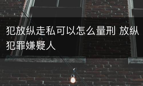 犯放纵走私可以怎么量刑 放纵犯罪嫌疑人