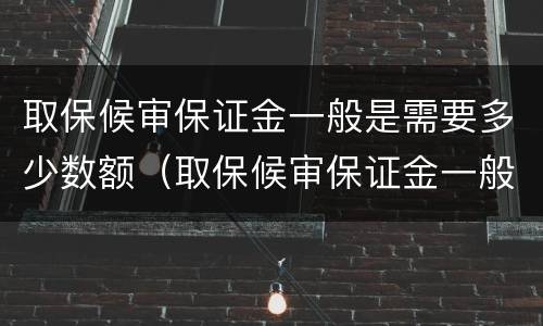 取保候审保证金一般是需要多少数额（取保候审保证金一般是需要多少数额的）
