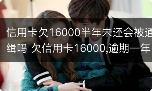 信用卡欠16000半年未还会被通缉吗 欠信用卡16000,逾期一年了会坐牢么?