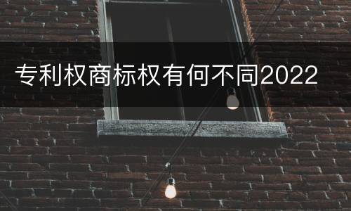 专利权商标权有何不同2022
