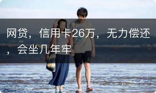 网贷，信用卡26万，无力偿还，会坐几年牢