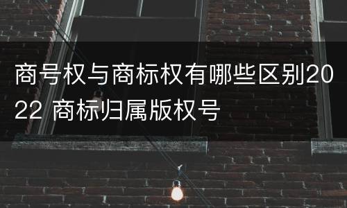 商号权与商标权有哪些区别2022 商标归属版权号