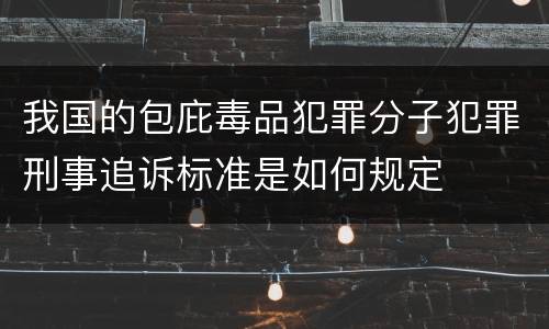 我国的包庇毒品犯罪分子犯罪刑事追诉标准是如何规定