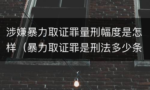 涉嫌暴力取证罪量刑幅度是怎样（暴力取证罪是刑法多少条）