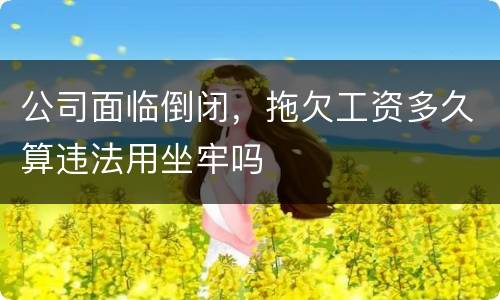 公司面临倒闭，拖欠工资多久算违法用坐牢吗