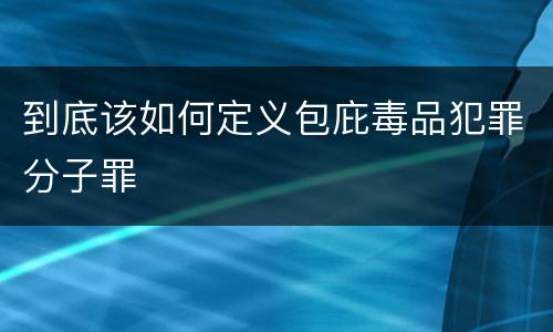 到底该如何定义包庇毒品犯罪分子罪