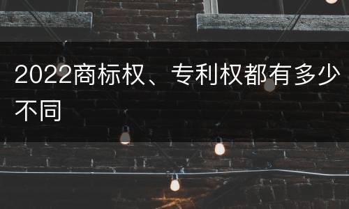 2022商标权、专利权都有多少不同