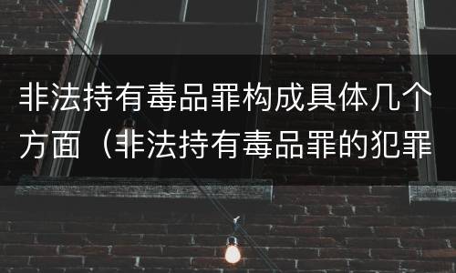 非法持有毒品罪构成具体几个方面（非法持有毒品罪的犯罪构成）
