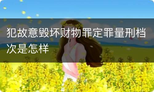 犯故意毁坏财物罪定罪量刑档次是怎样