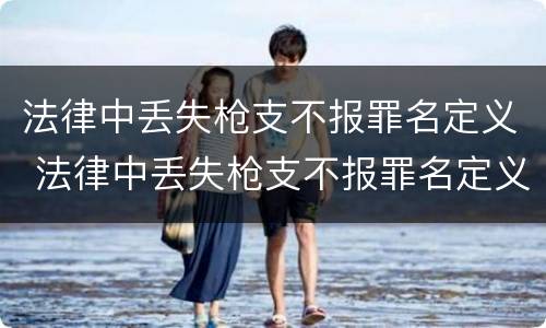 法律中丢失枪支不报罪名定义 法律中丢失枪支不报罪名定义是什么