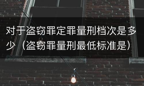 对于盗窃罪定罪量刑档次是多少（盗窃罪量刑最低标准是）