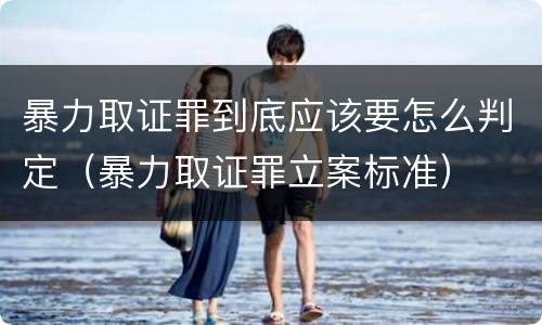 暴力取证罪到底应该要怎么判定（暴力取证罪立案标准）