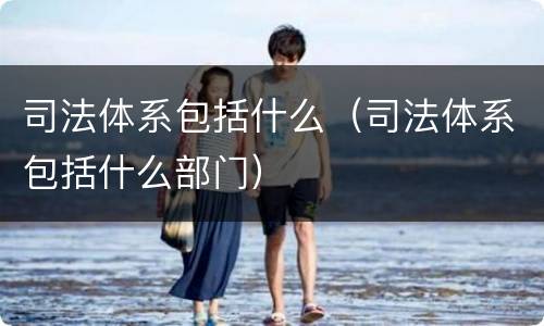 司法体系包括什么（司法体系包括什么部门）