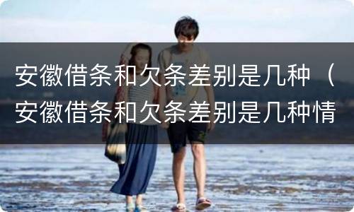 安徽借条和欠条差别是几种（安徽借条和欠条差别是几种情形）