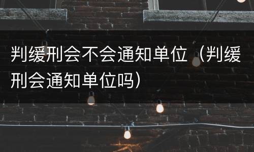 判缓刑会不会通知单位（判缓刑会通知单位吗）