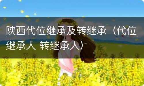 陕西代位继承及转继承（代位继承人 转继承人）