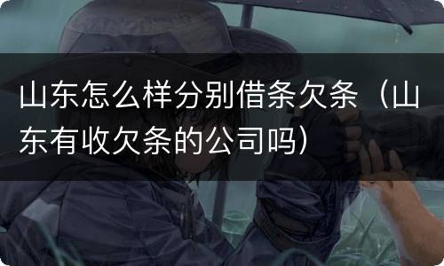 山东怎么样分别借条欠条（山东有收欠条的公司吗）
