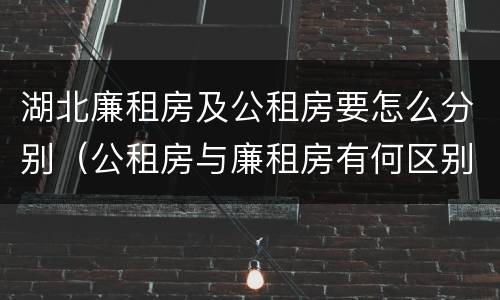 湖北廉租房及公租房要怎么分别（公租房与廉租房有何区别）